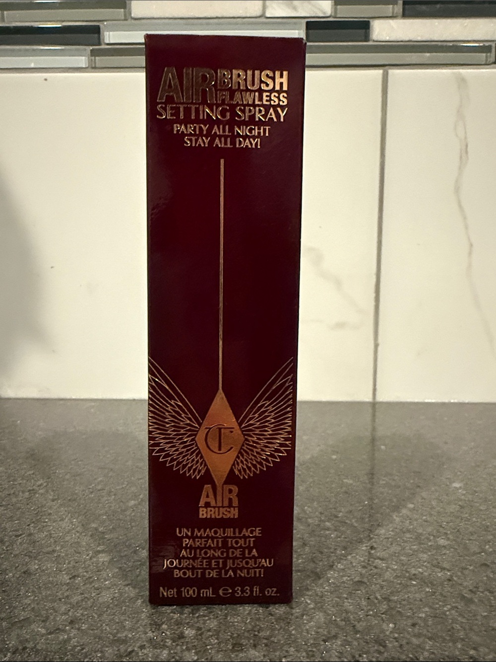 Charlotte Tilbury Airbrush Setting Spray - Burgundy & Gold Detailing
